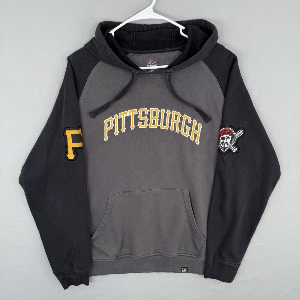 Vintage Y2K Pittsburgh Pirates Baseball MLB Majestic L Hoodie Sweatshirt Jacket